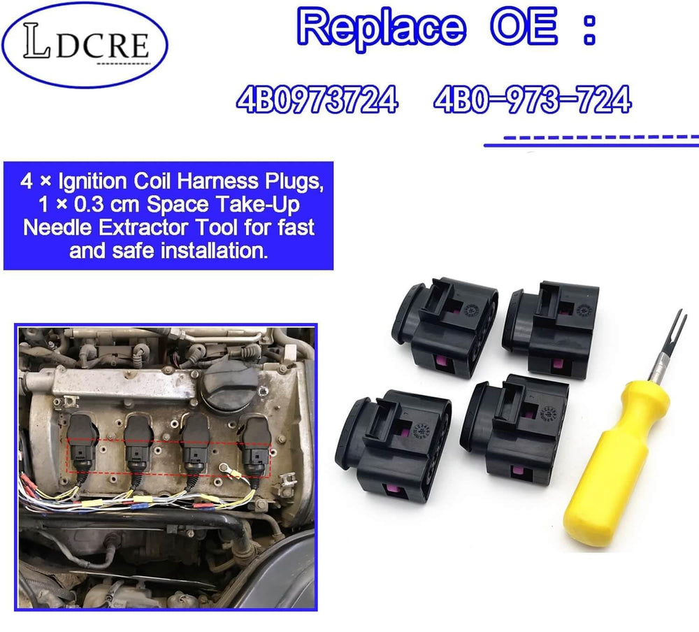 LDCRE harness plugs installed demonstrate secure electrical connection