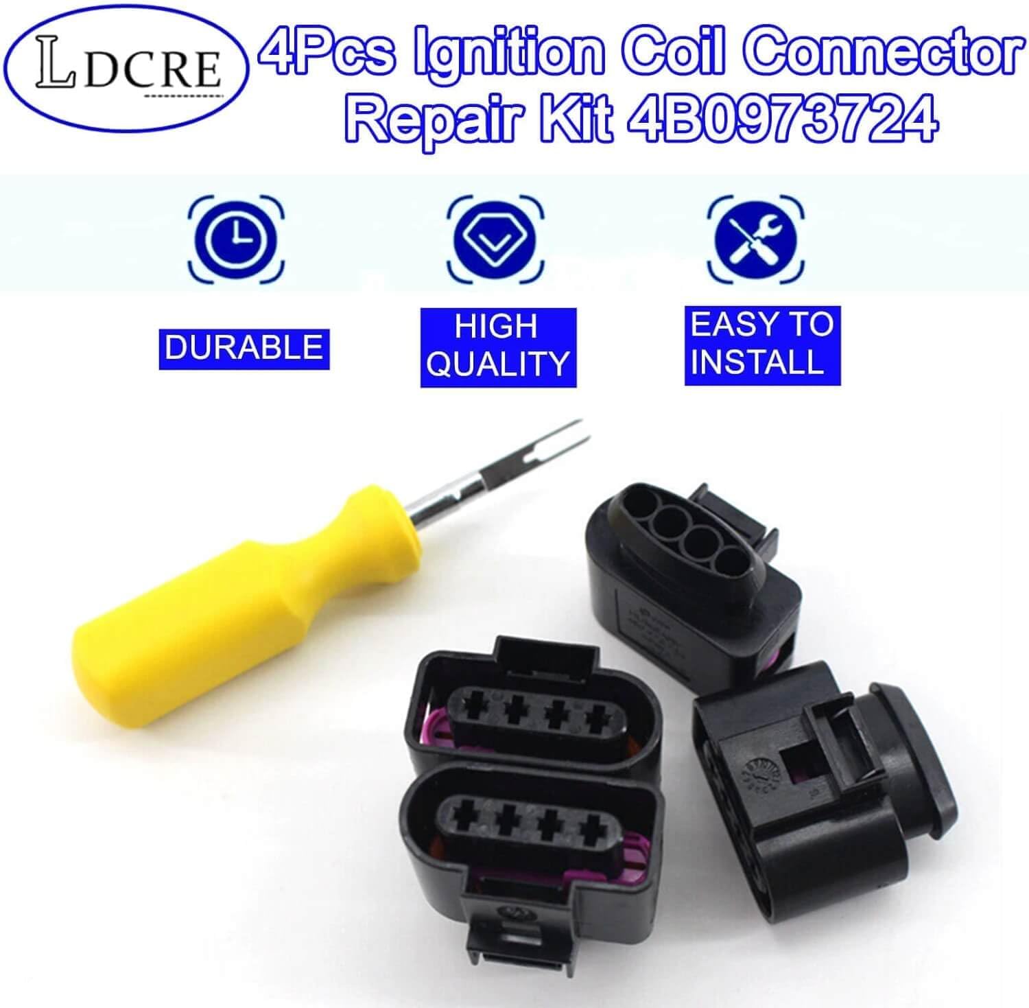 LDCRE packaging includes four plugs and extractor tool