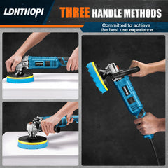 LDHTHOPI buffer polisher detachable handle for comfortable extended use.
