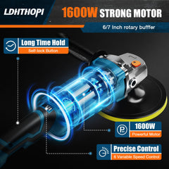 LDHTHOPI buffer polisher seven-speed dial enables precise finishing.