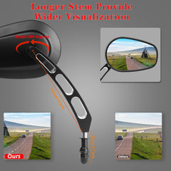 LDJXDADI black 8mm rear view mirror front-angle enhances lane awareness