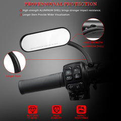 LDJXDADI right-side view of Sportster mirror with outward reach