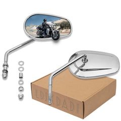 LDJXDADI chrome sportster mirror front view for enhanced daytime visibility