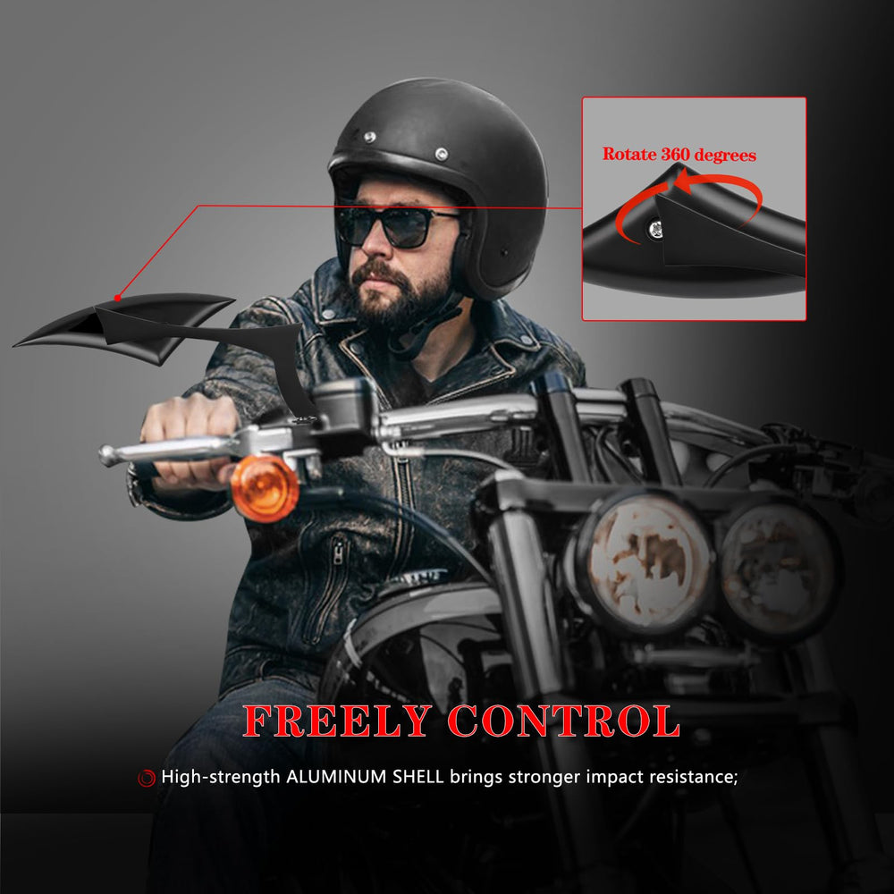 LDJXDADI easy-installation mirrors fit above or below handlebars.