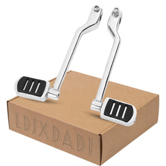 LDJXDADI heel toe shifter pegs front view in chrome for Harley touring