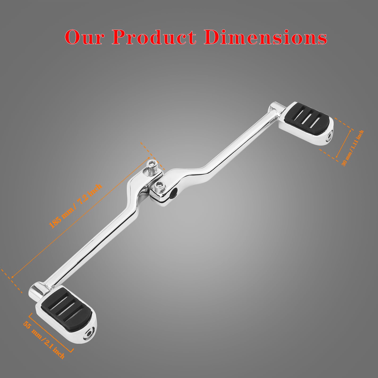 LDJXDADI heel toe shifter pegs rear view on Harley