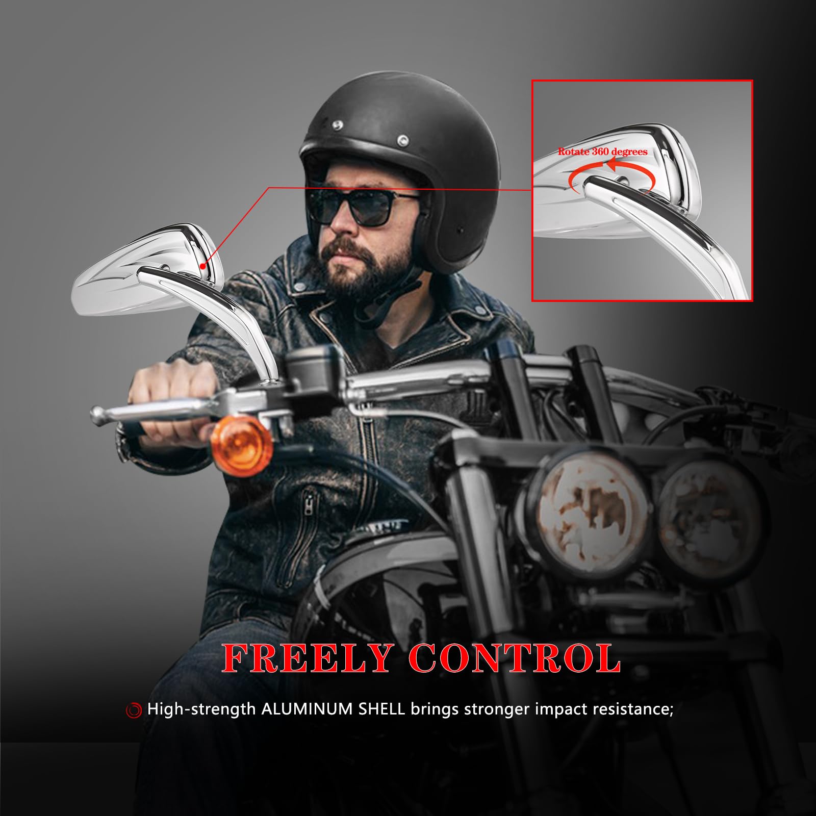 LDJXDADI M8-thread motorcycle mirrors fit most 1982-2024 models.