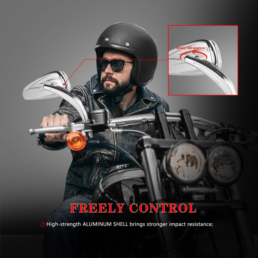 LDJXDADI M8-thread motorcycle mirrors fit most 1982-2024 models.