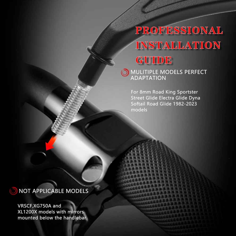 LDJXDADI 8 mm threaded compatibility for Harley models
