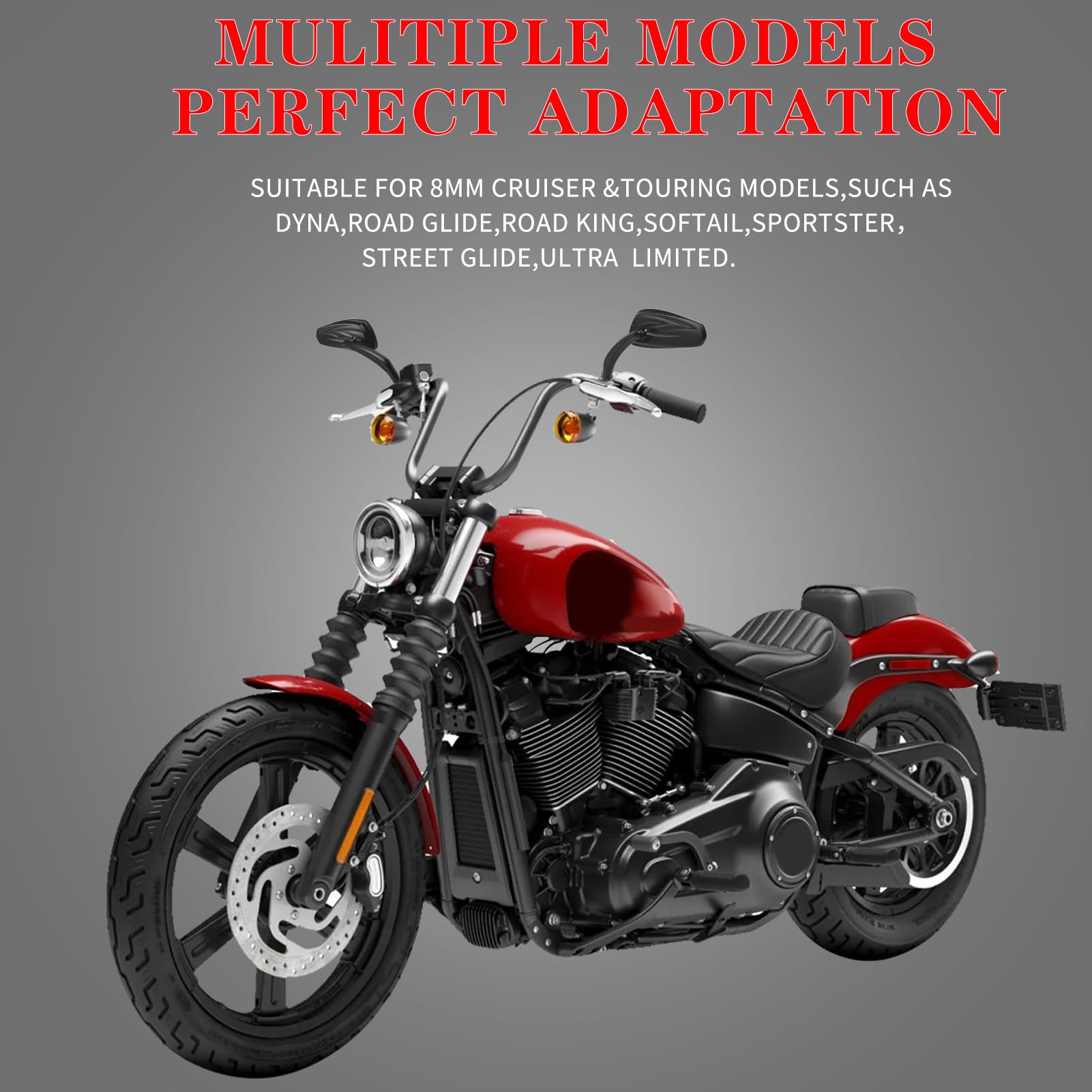 LDJXDADI motorcycle mirror long pole design extending outward for better visibility