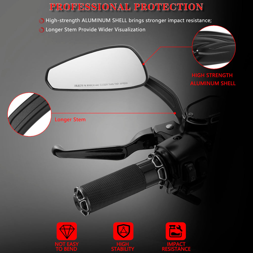 LDJXDADI rear view mirror showing clear white glass lens for day and night use