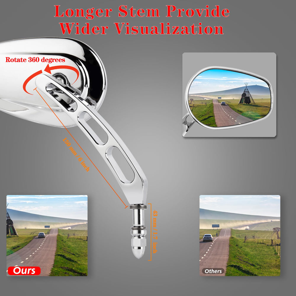 LDJXDADI rearview mirror wide-angle view for improved highway visibility.