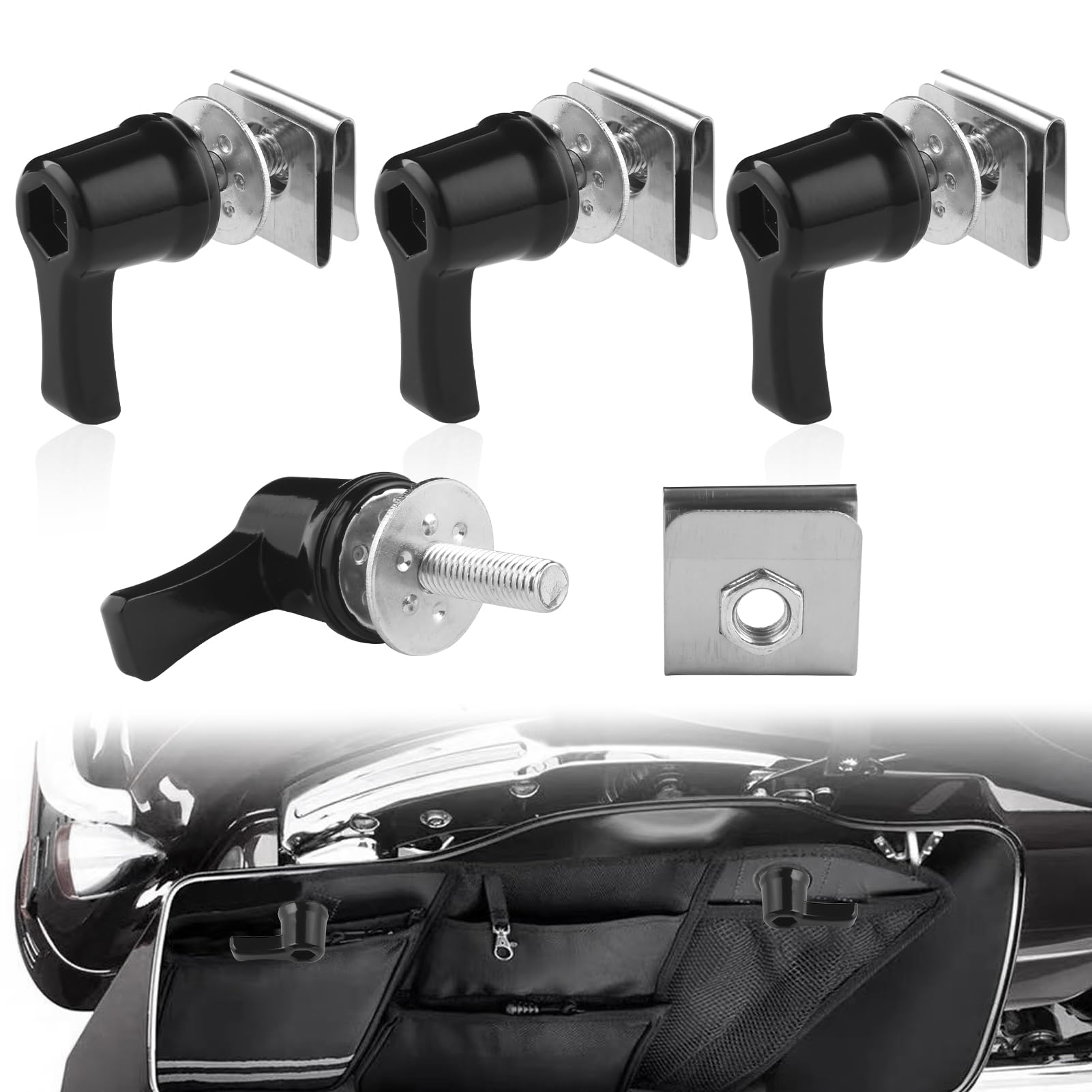 LDJXDADI Saddlebag Lever Lock Mounting secures saddlebags on touring bikes