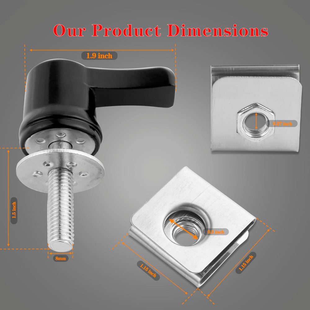 LDJXDADI security bolts and nut clips for hard saddlebags provide durable mounting