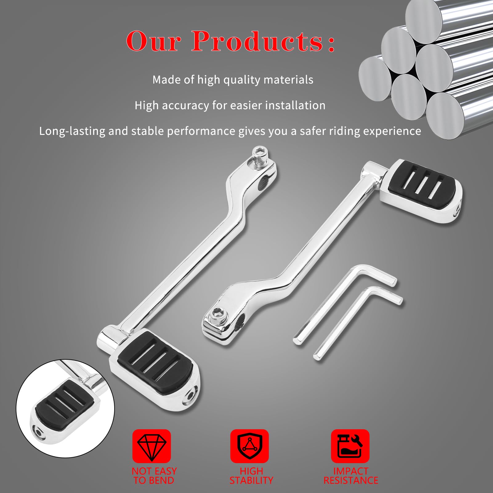 LDJXDADI shifter pegs with mounting hardware for installation