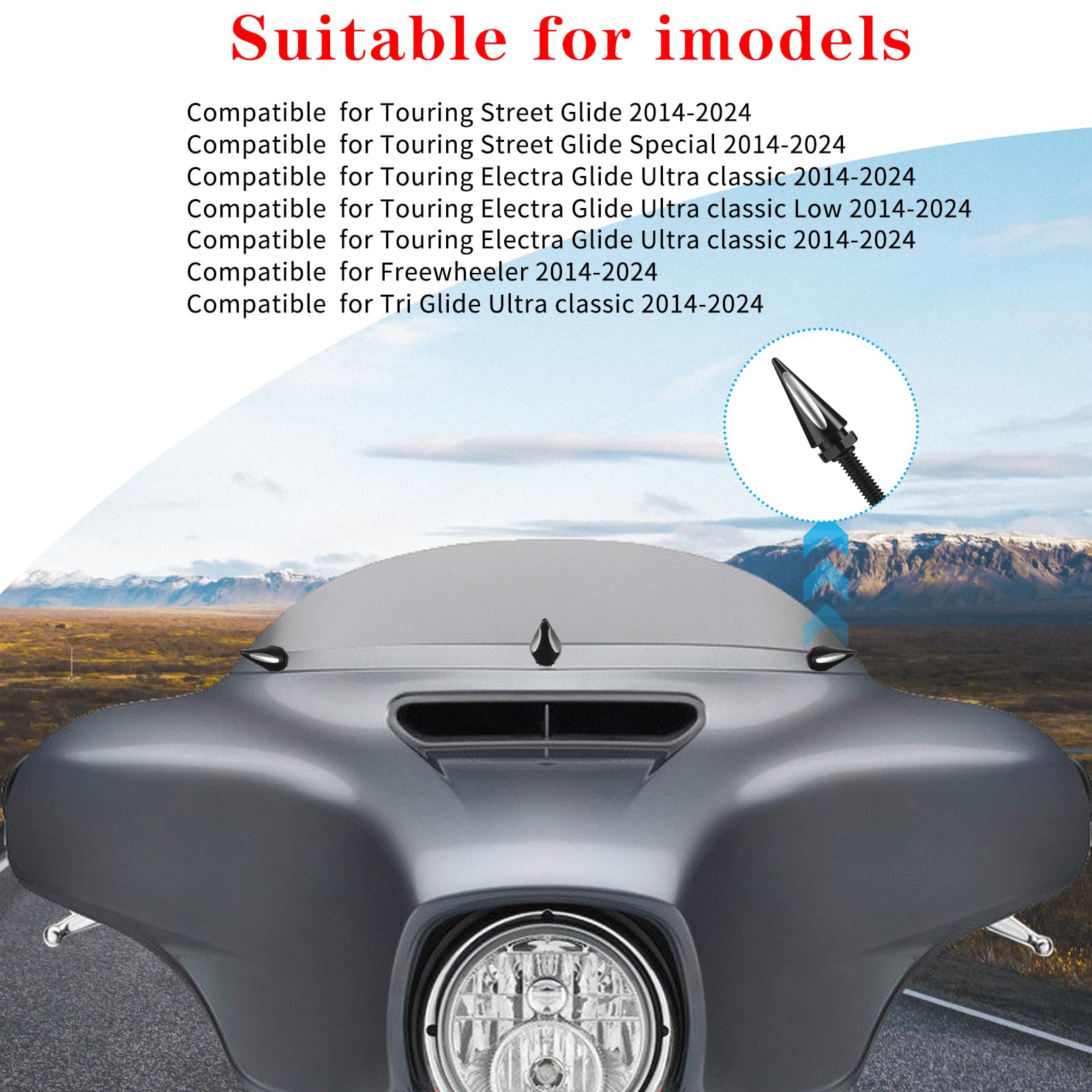 LDJXDADI easy-install windshield bolts shown replacing original screws without tools.