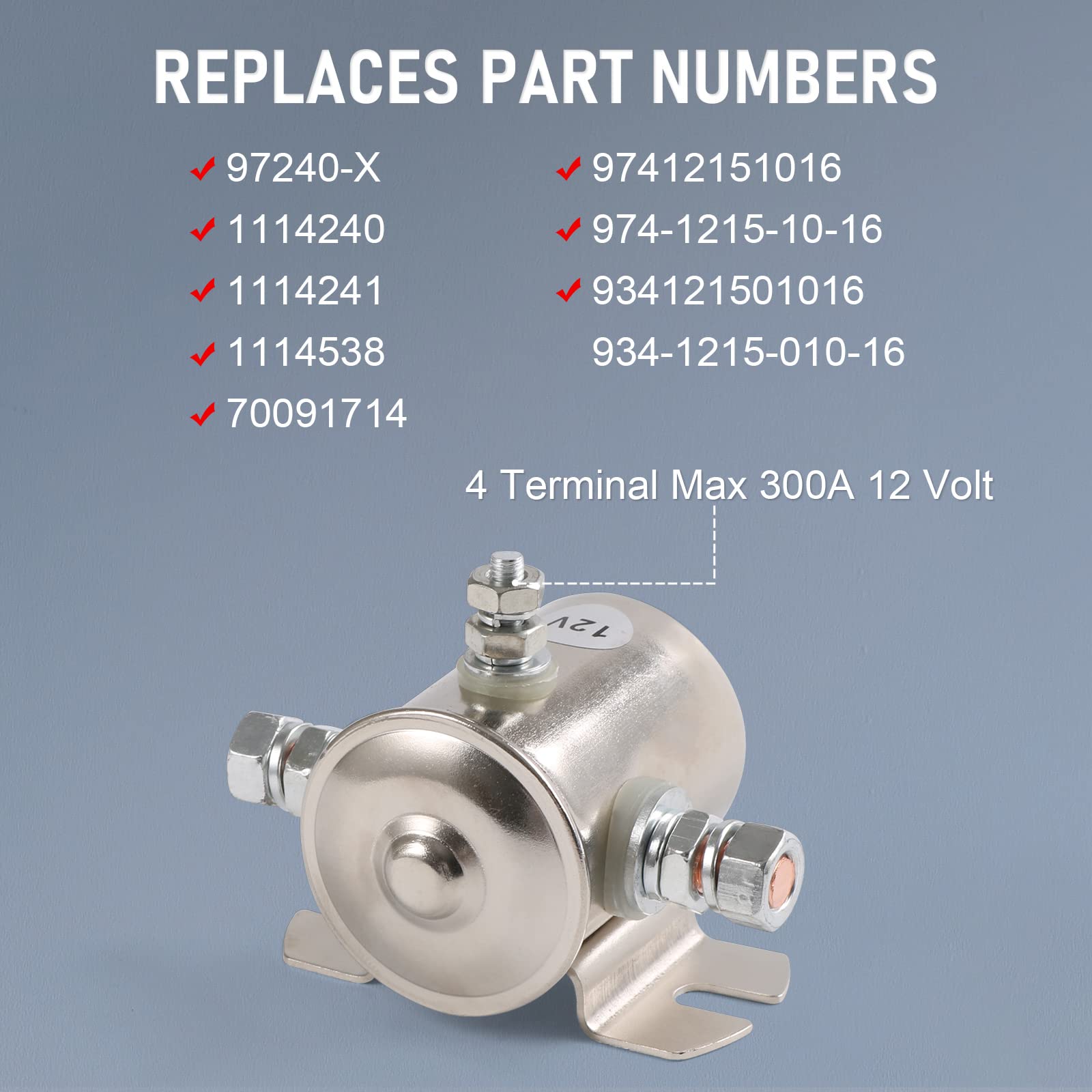 LDMINDA 12V solenoid relay side angle showing compact design for rugged applications.