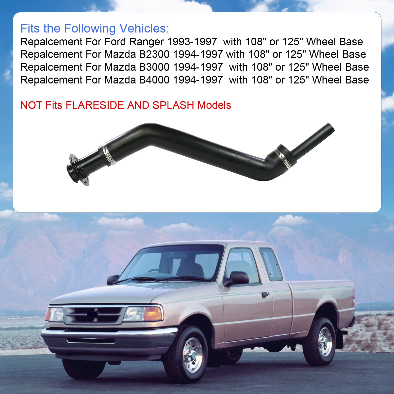 LDMINDA stainless steel filler neck assembly for durability