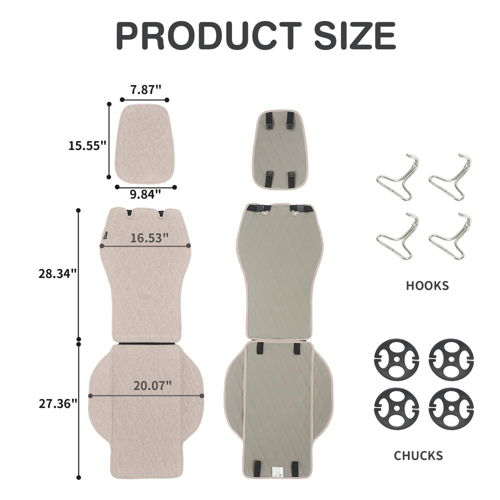 Leader Accessories beige car seat cover adds versatile style and easy care.