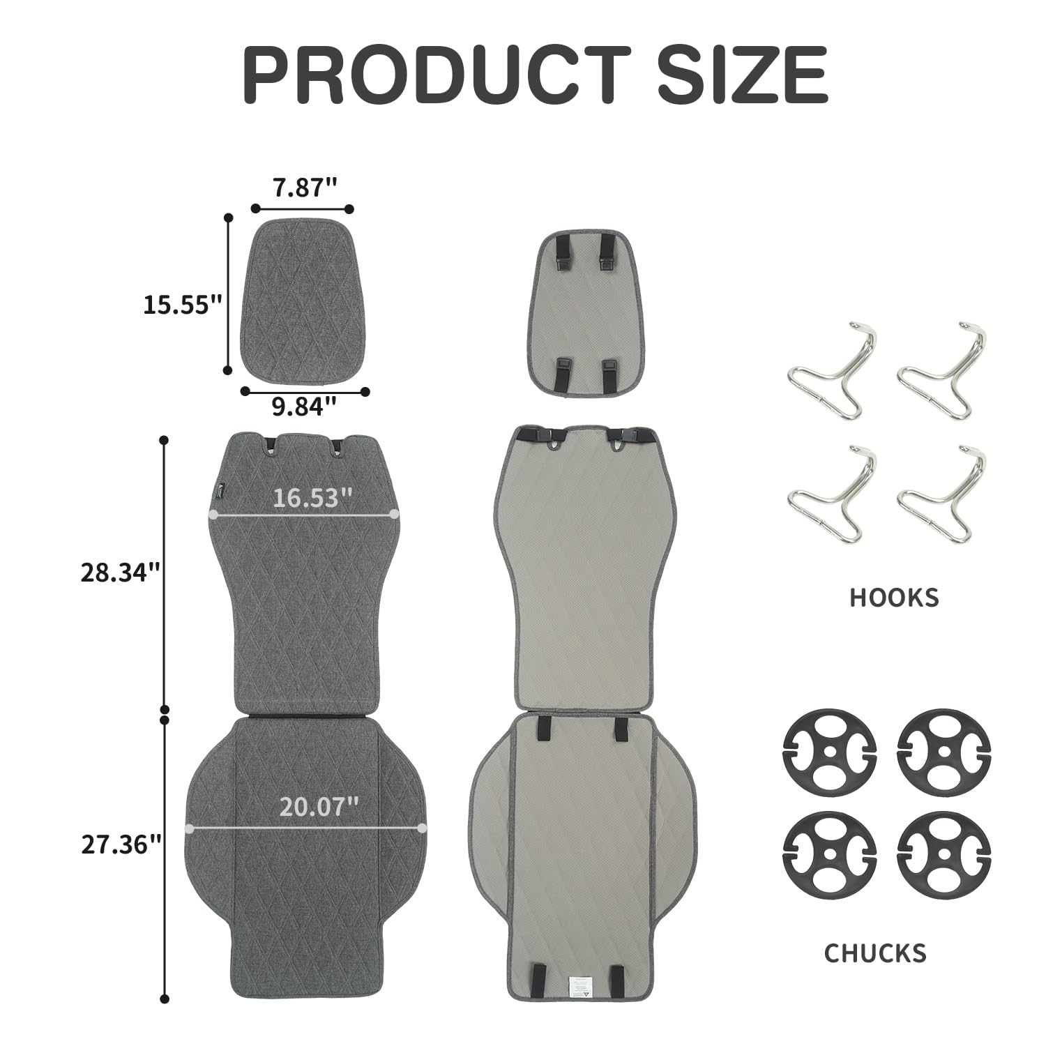 Leader Accessories easy-install cover is machine washable for cleanup.