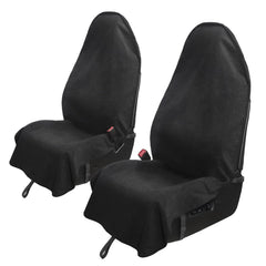 Leader Accessories front-seat towel cover in black with non-slip backing for gym sweat.