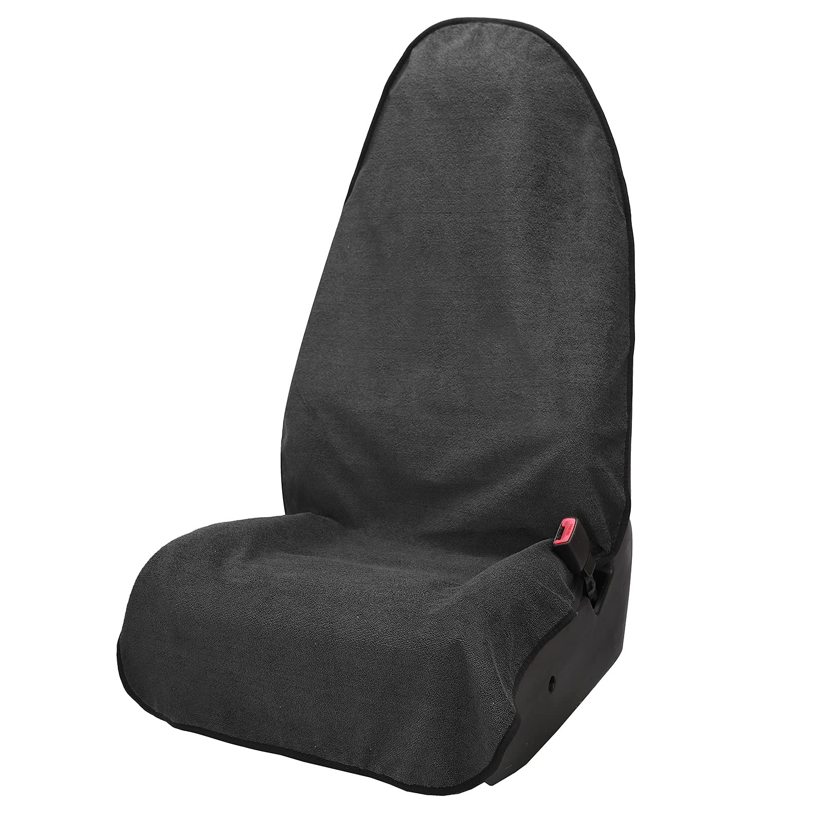 Leader Accessories Grey Waterproof Towel Seat Cover front view with anti-slip protection against sweat.