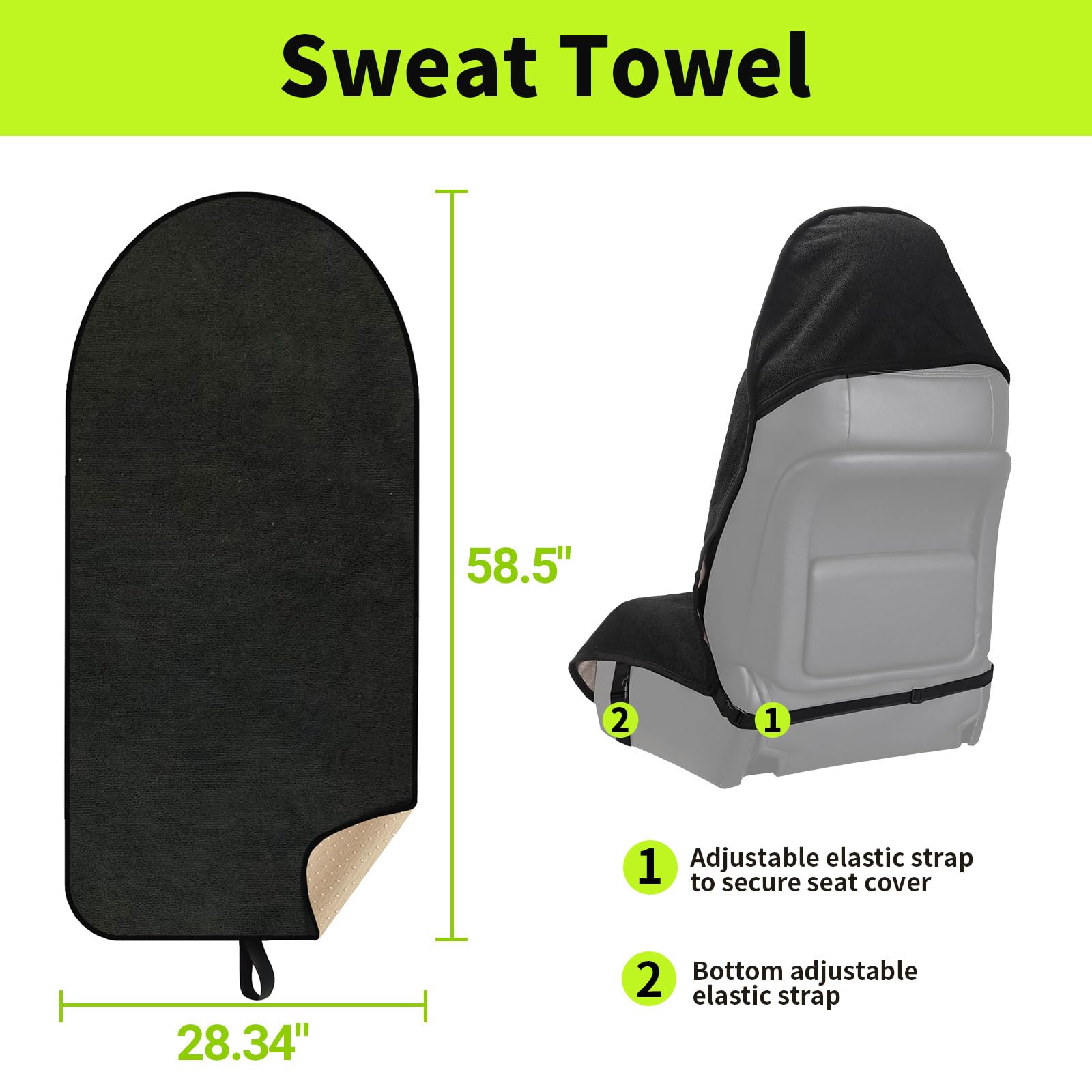 Leader Accessories machine-washable towel for quick cleanup after workouts.