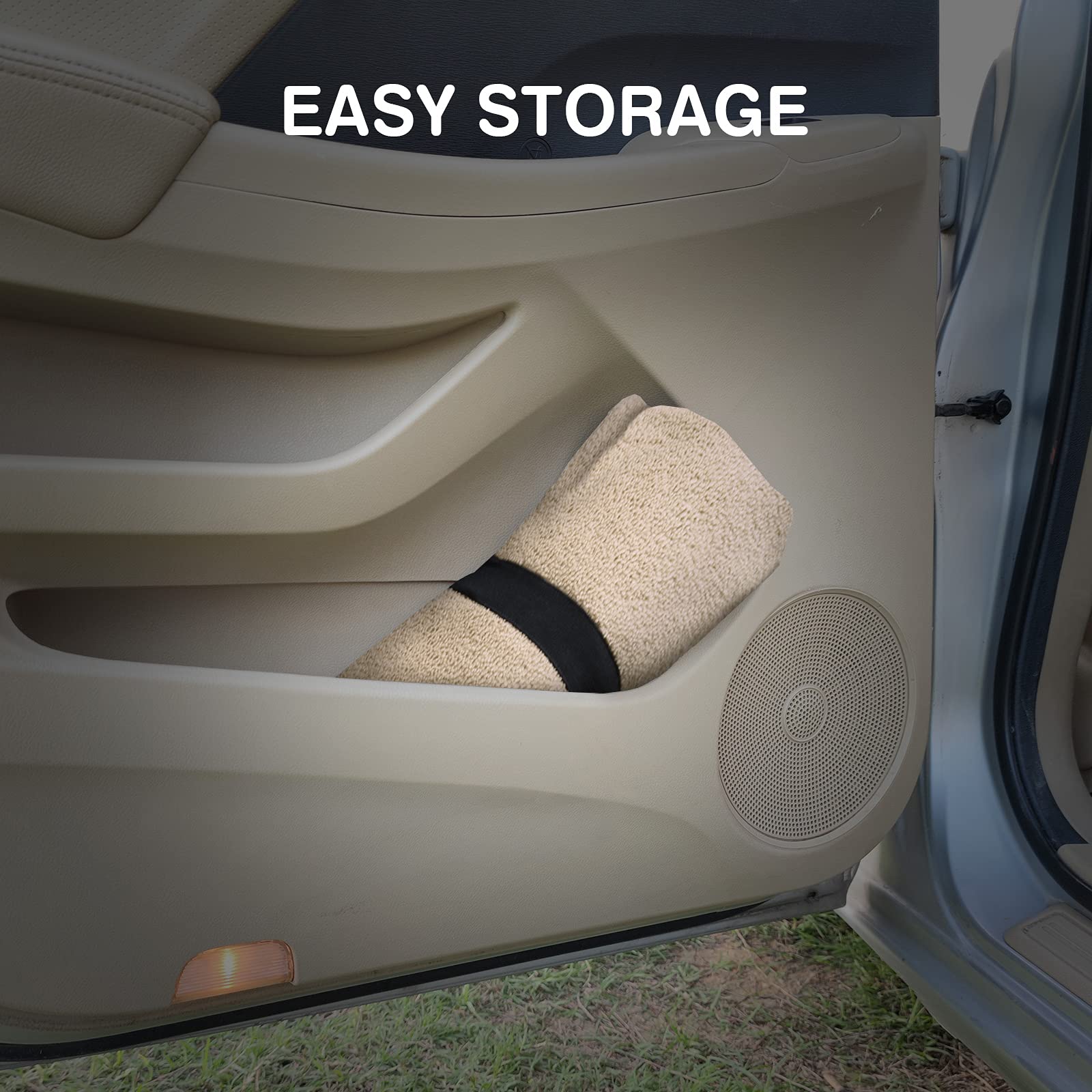Leader Accessories towel seat cover is easy to install and store when not in use.