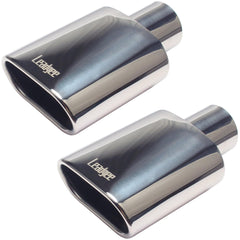Leadgee square exhaust tip with 2.5 inch inlet for durable styling