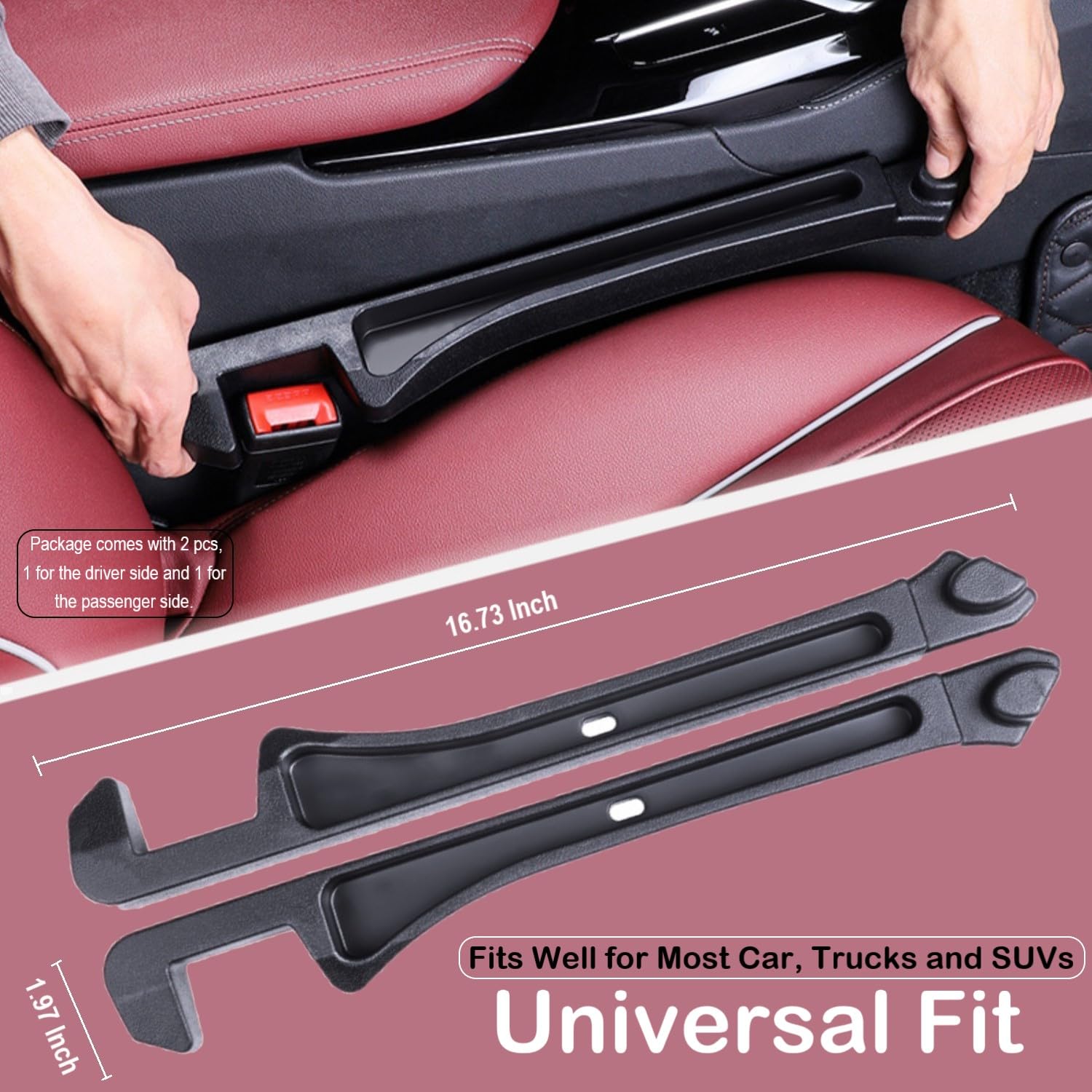 LeaHun Gap Filler 2-pack highlights value with two pieces for both seats.