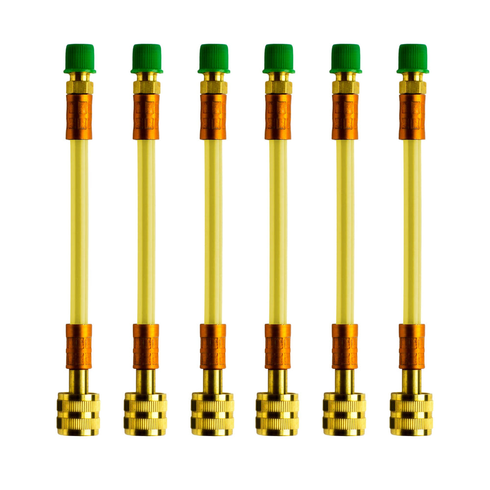 Leak Saver Direct Inject bottle 6-pack ready for quick HVAC leak sealing.