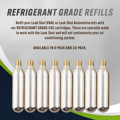 Leak Saver image shows hvac kit compatibility with Leak Shot for efficient maintenance