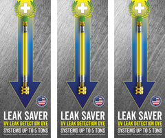Leak Saver UV Dye 3-pack packaging shows easy detection convenience.