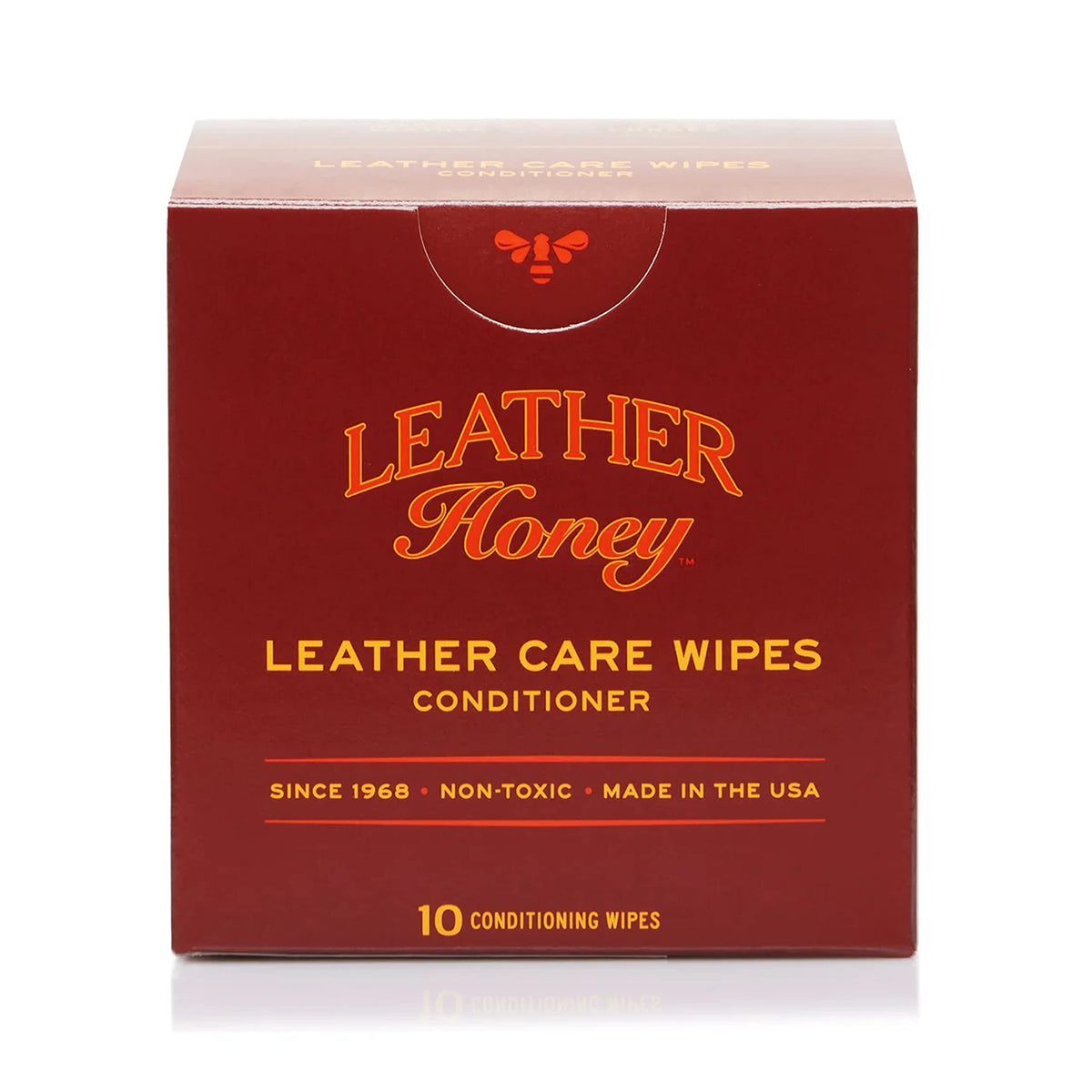 Leather Honey conditioner wipes on the go for quick, portable leather care