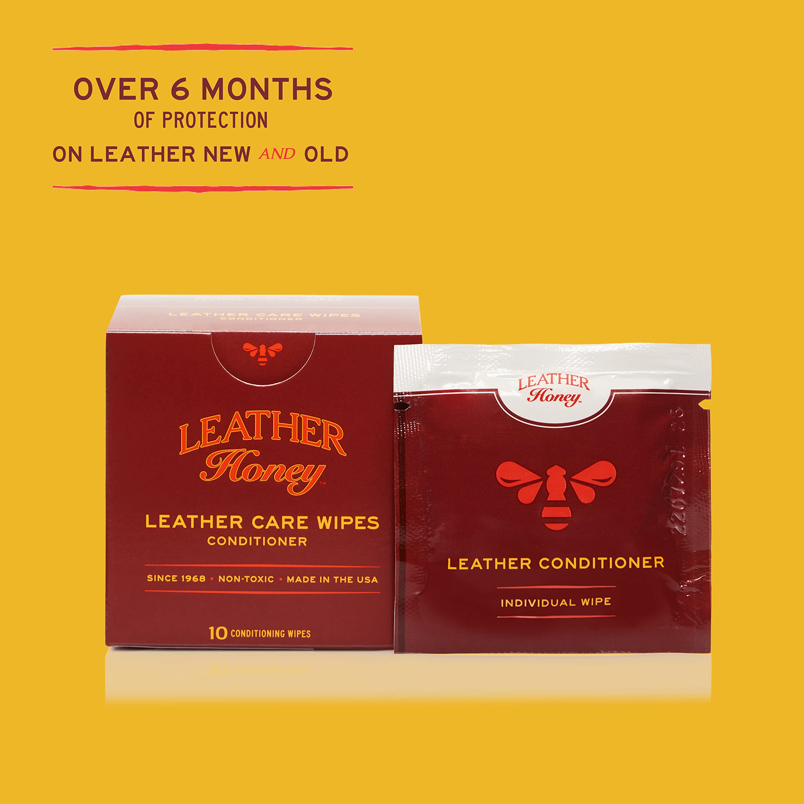 Leather Honey individually wrapped wipes save time and prevent drying