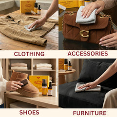 Leather Honey Suede Cleaner on nubuck jacket restores look without color change.