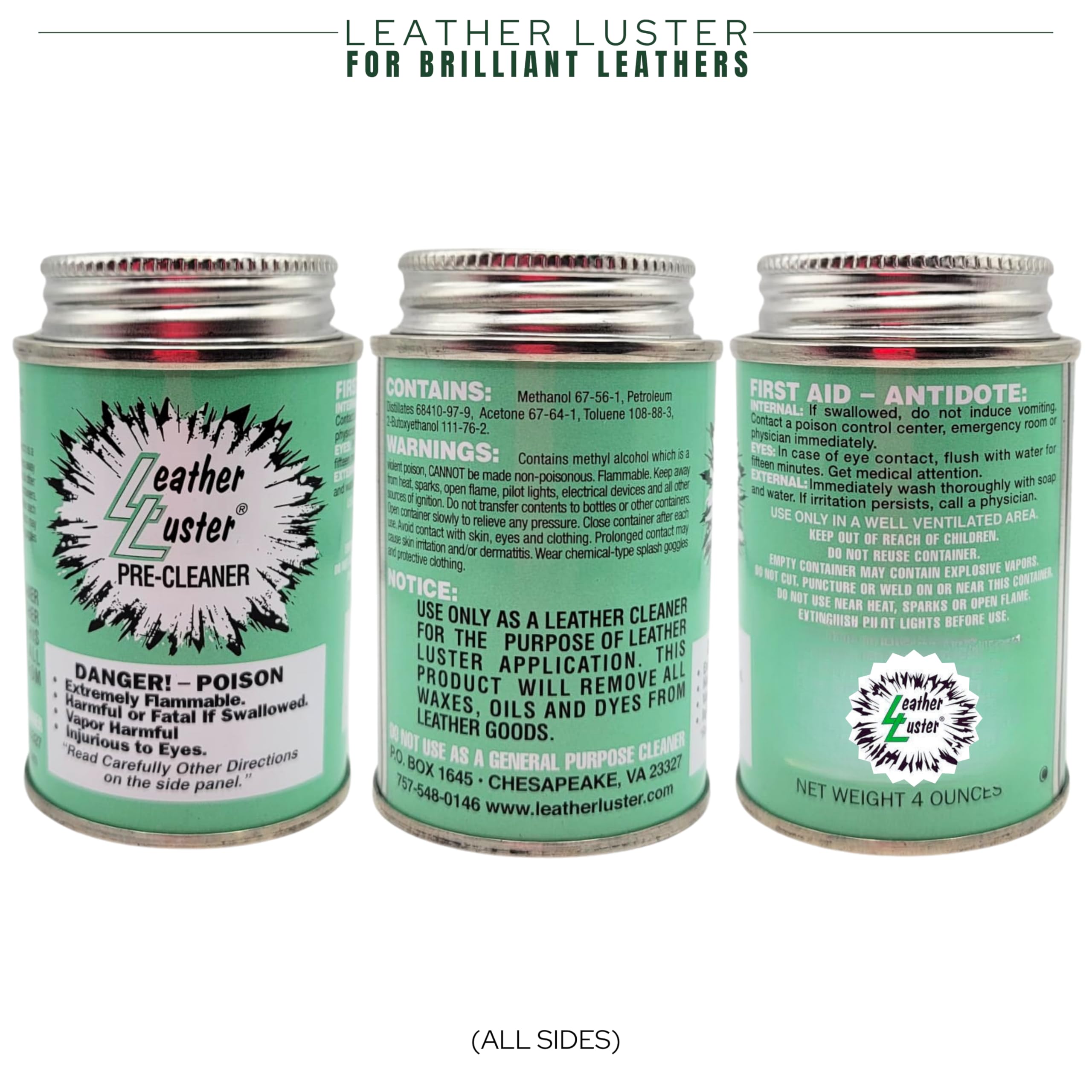Leather Luster steel wool pad for gentle texture prep