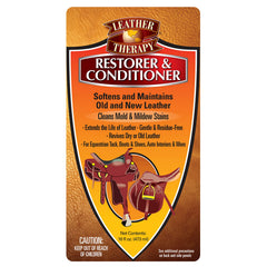Leather Therapy application cloth smoothing conditioner into smooth leather for even coverage.