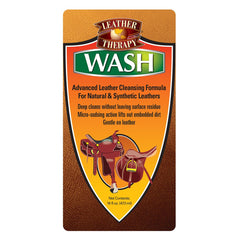 Leather Therapy Wash on saddle and tack for deep dirt lifting.
