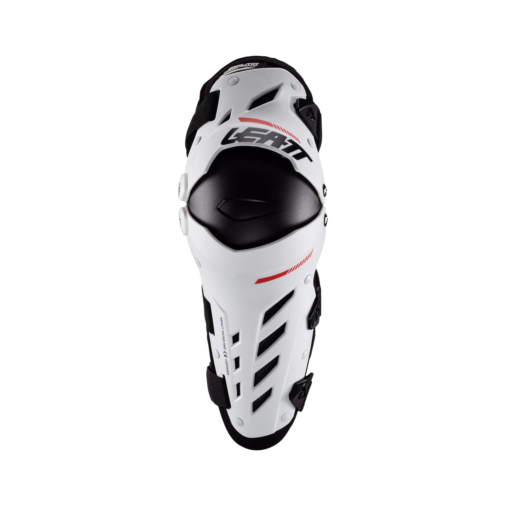 Leatt 2022 Dual Axis Knee Guards adjustable straps ensure secure fit.