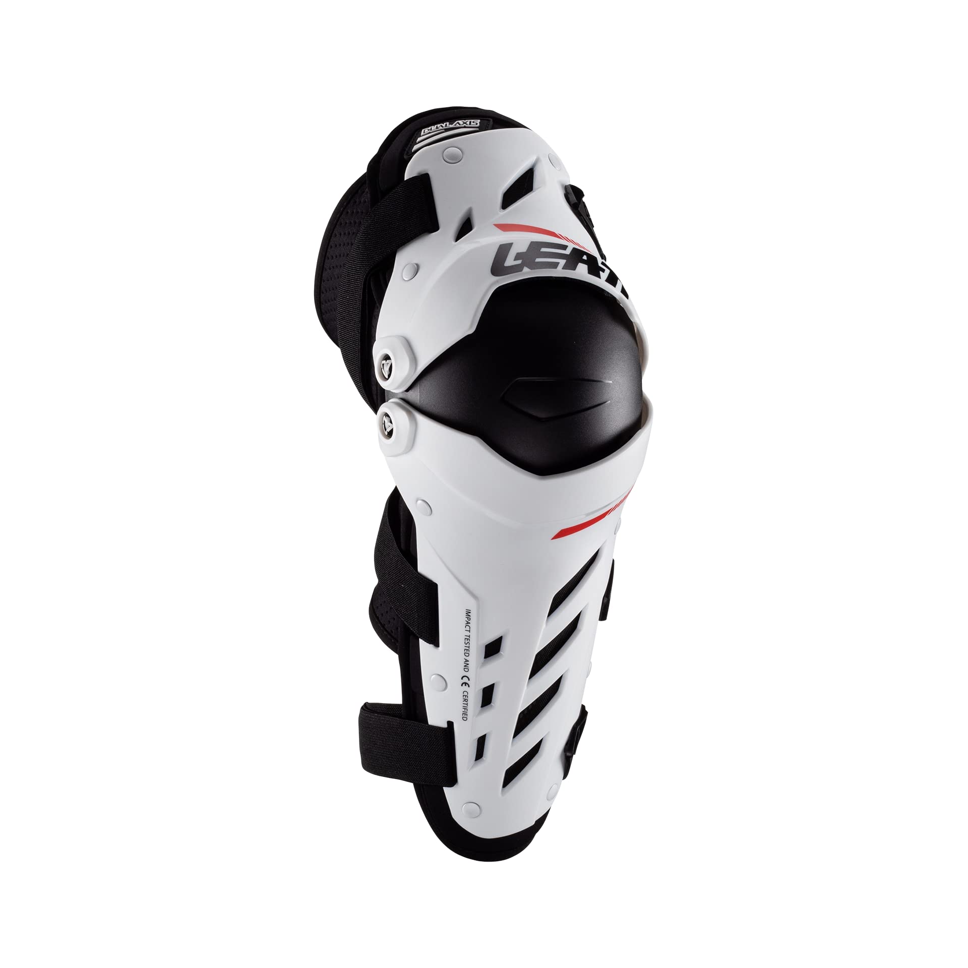 Leatt 2022 Dual Axis Knee Guards side view with ventilation panels for airflow.