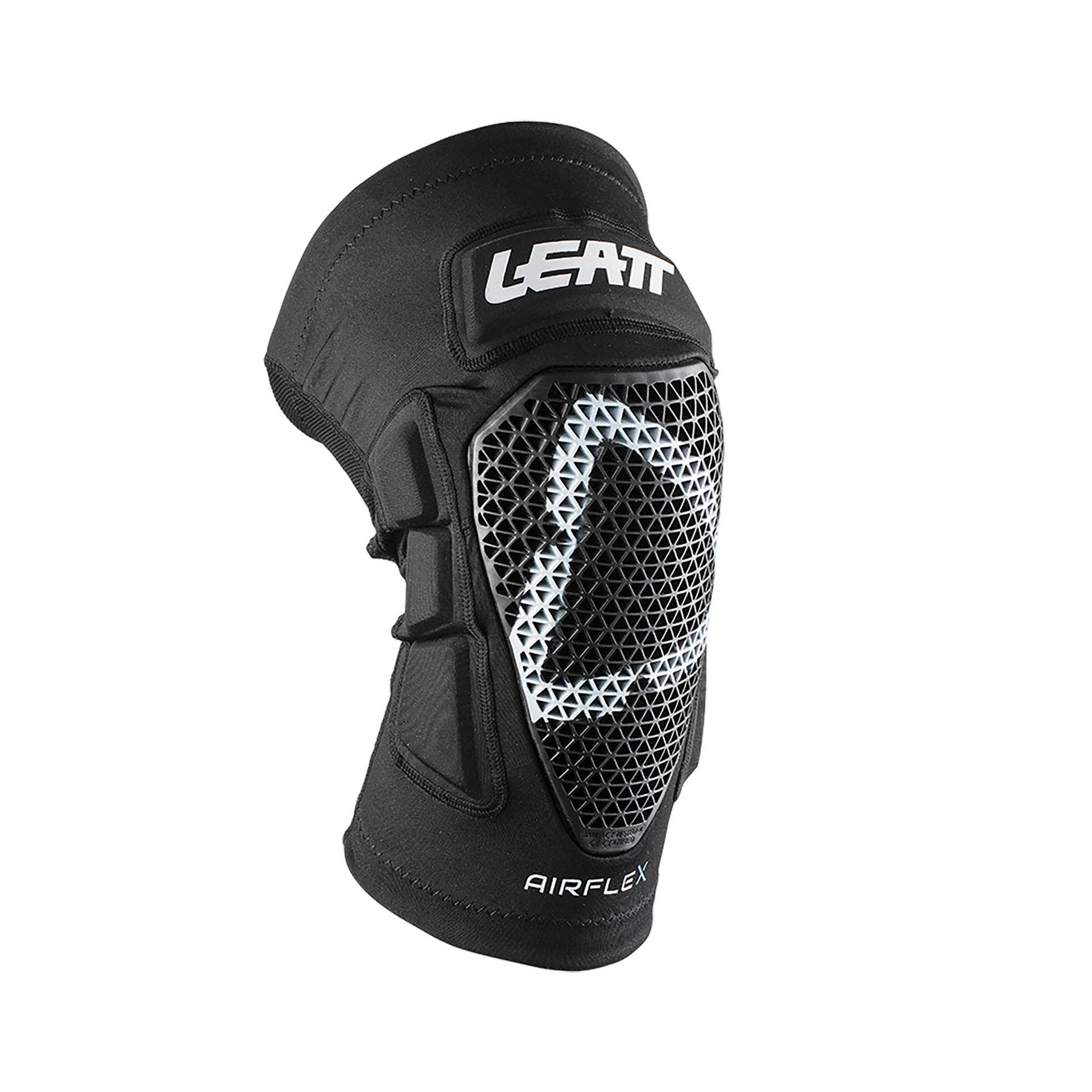 Leatt AirFlex Pro knee guard front view showing slim protection for enduro riding
