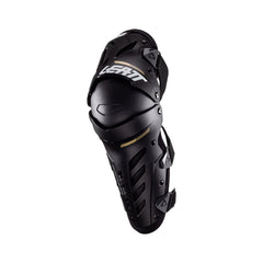 Leatt Dual Axis Knee Guards white, front view, compact protection for agile movement.