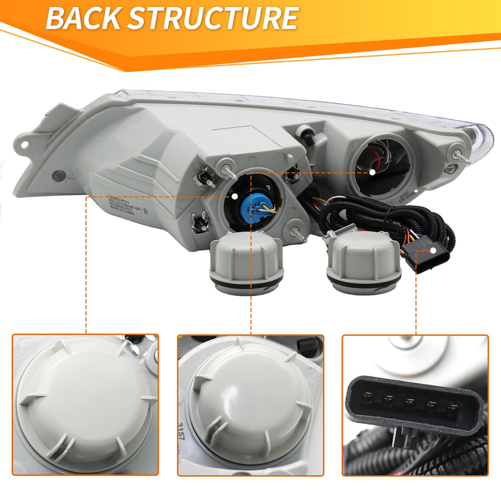 LEAVAN right headlight close-up highlighting durable seal and easy install.