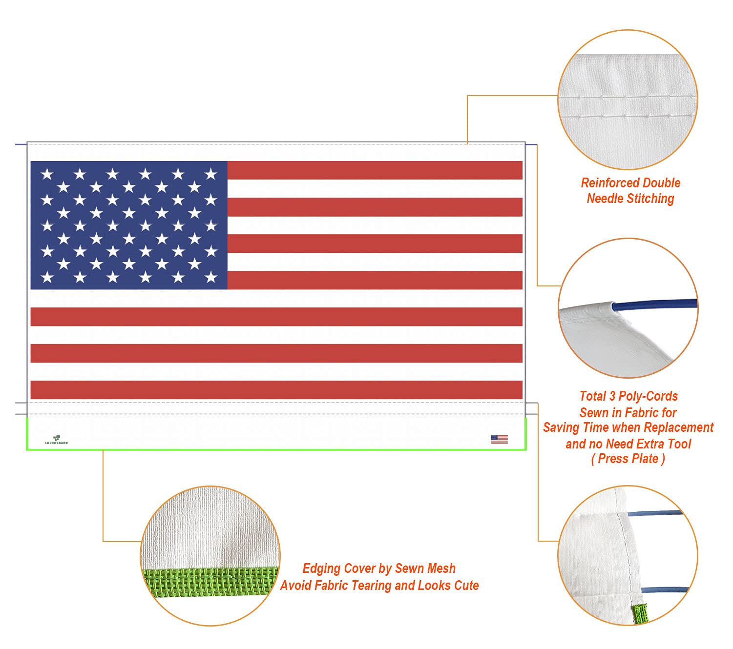 Leaveshade cold crack-resistant RV awning fabric for cold climates