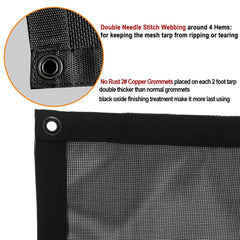 Leaveshade double-needle stitch webbing reinforces hems against tearing.