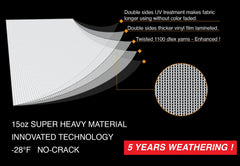 Leaveshade edge-mesh cover highlights premium edging for secure replacement.