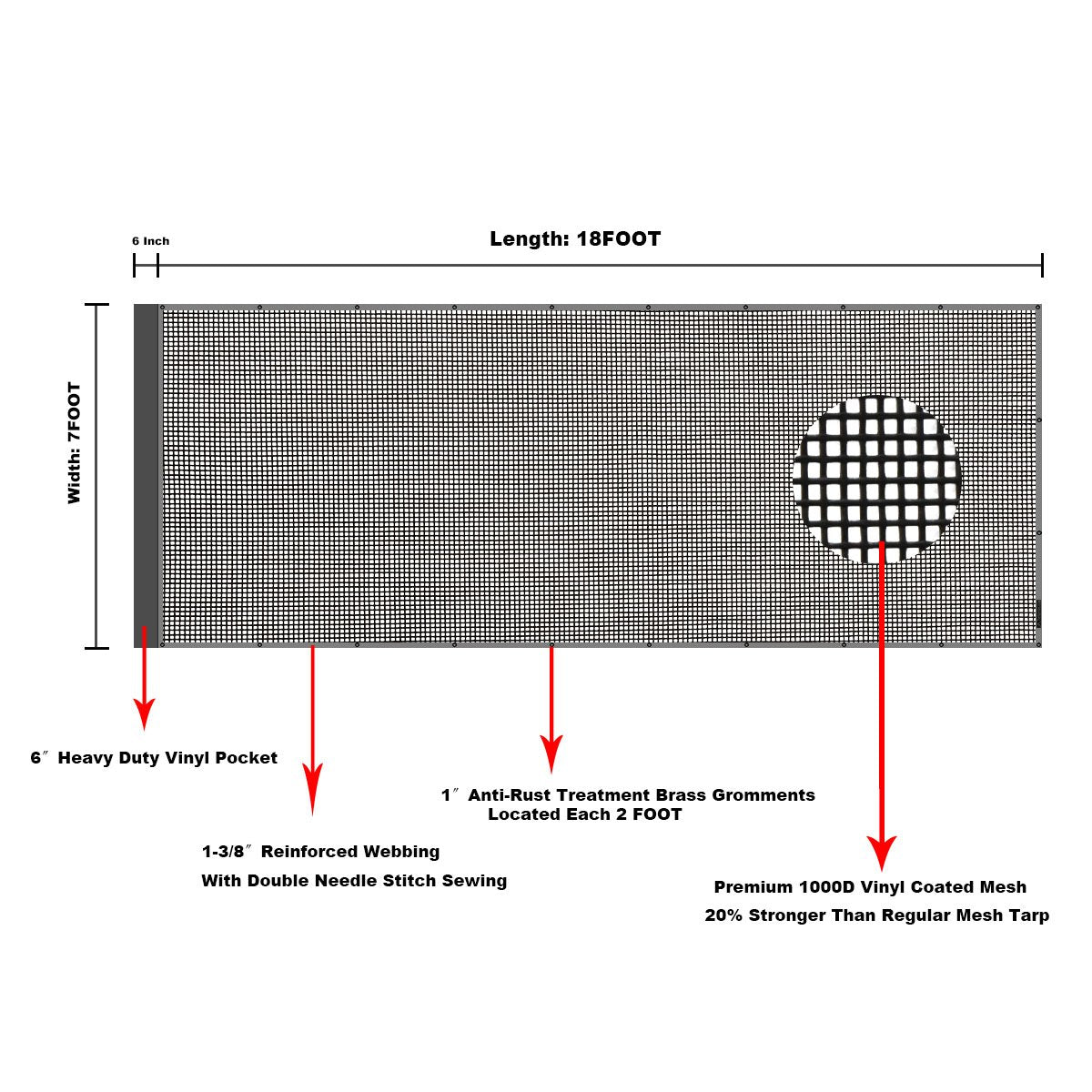 Leaveshade 11x11 weave and UV resistance protect against sun and wind.