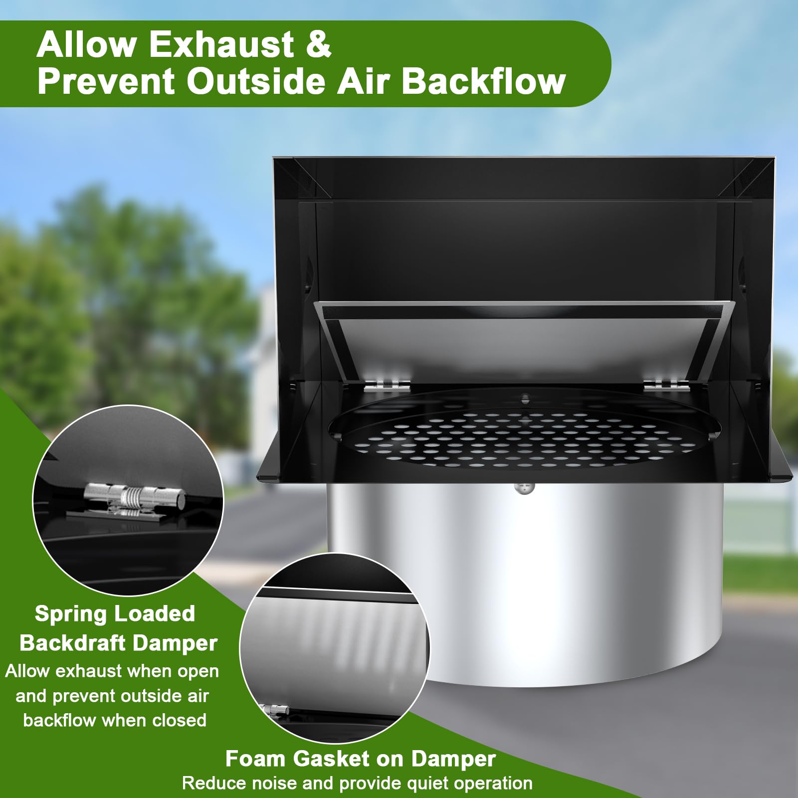 Durable galvanized steel construction resists weather and corrosion for outdoor use.
