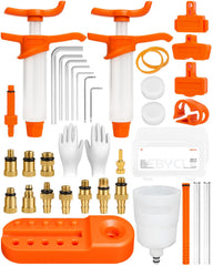 LEBYCLE Brake Bleed Kit overview with complete tool set for hydraulic brakes
